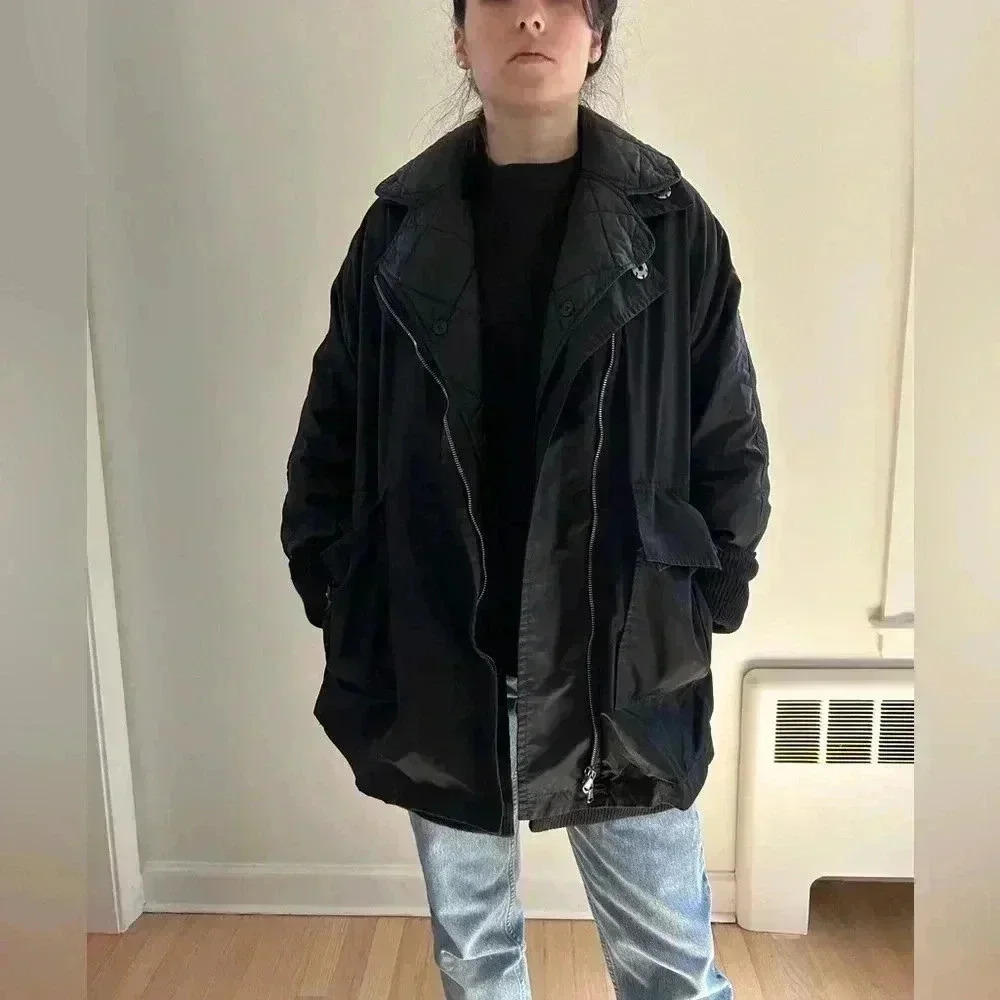 CLUB MONACO 2-in-1 oversized parka coat removable quilted  M Uniqlo j crew